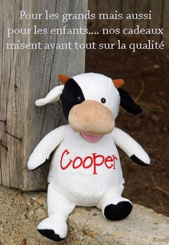 vache brodée